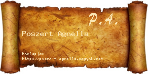 Poszert Agnella névjegykártya